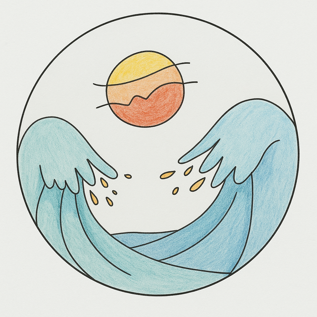 tuckerincolor sun and wave emblem